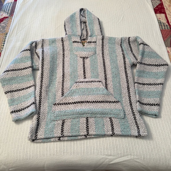 Striped Baja Hoodie with Front Pocket - Picture 1 of 2